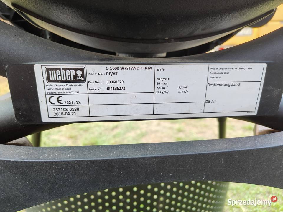 grill gazowy WEBER Q1000 Aleksandrów Łódzki sprzedam