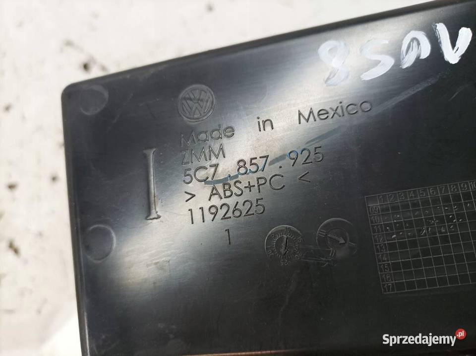 POPIELNICZKA SCHOWEK TUNELU 5C 5C7857925 VW