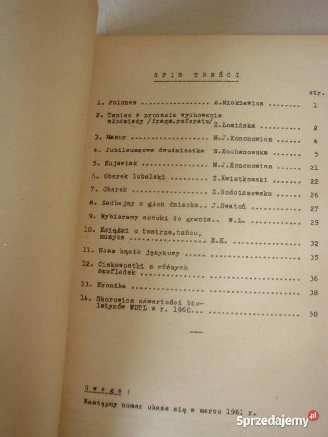 Biuletyn Wojewódzki Dom Twórczości Ludowej w pomorskie Pruszcz Gdański sprzedam