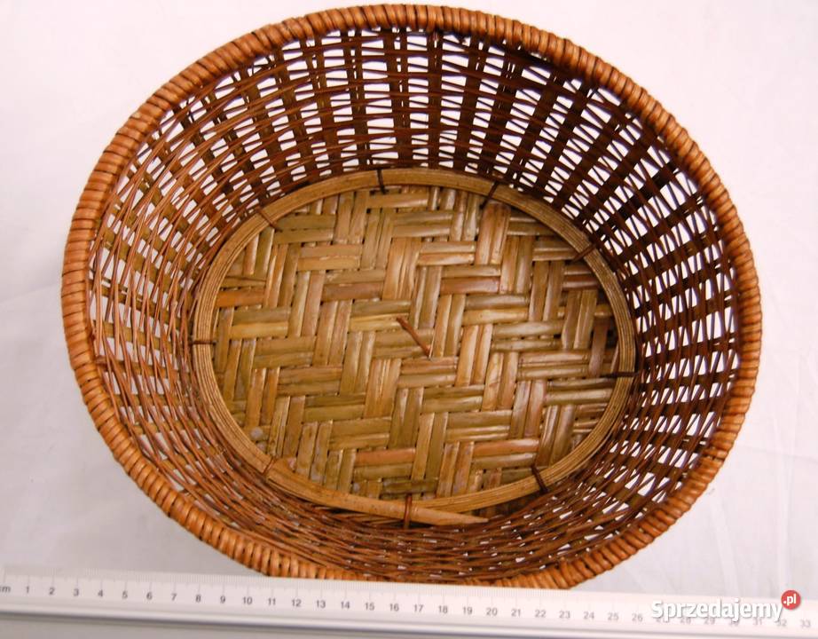 Kosz pleciony koszyk bambusowy 30 x 26