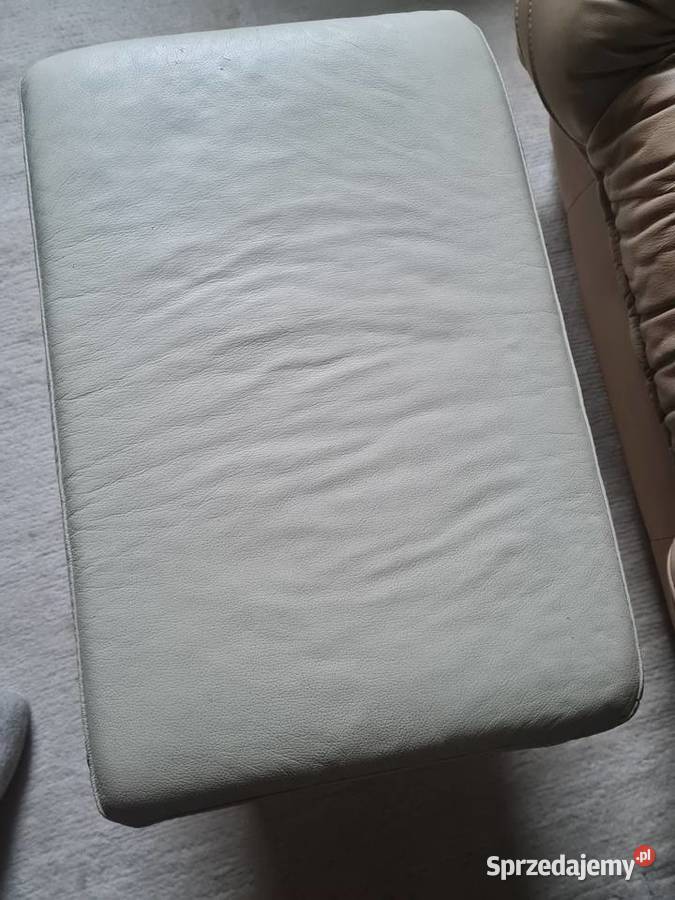 Pufa siedzisko podnóżek skórzany Meble Puławy