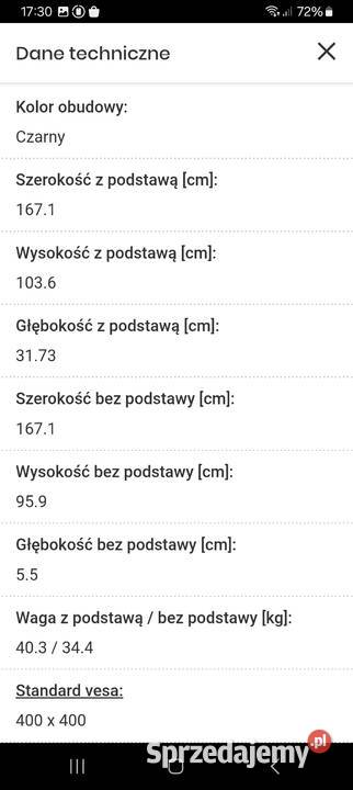 Telewizor Samsung 75 Jaworzno sprzedam