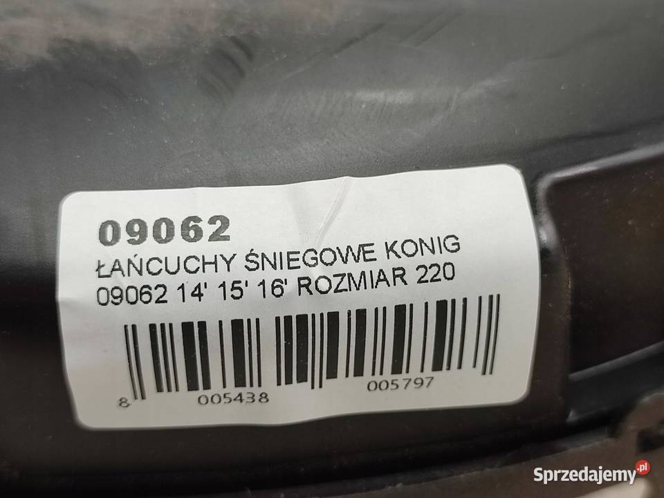 ŁAŃCUCHY ŚNIEGOWE 1 PARA KONIG 09062 14 15 16 sprzedam