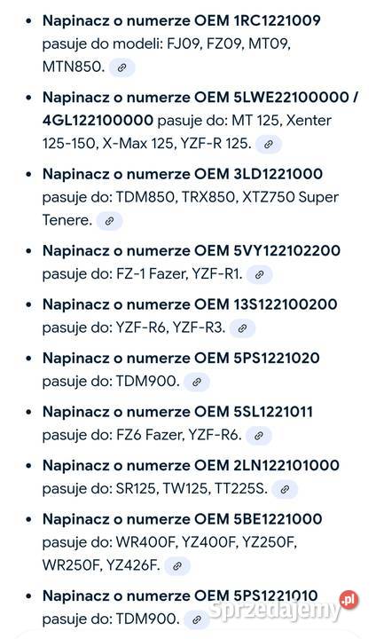 Części KTM BETA YAMAHA HONDA SUZUKI Ostrów Wielkopolski