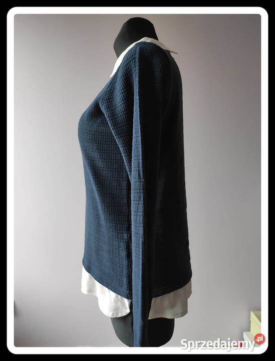 House Basic sweter bluzka ML granatowa z Płock