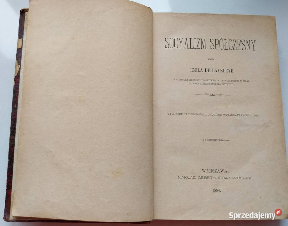 Socyalizm Spółczesny z 1884 r Warszawa