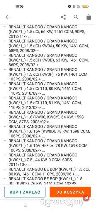 Osuszacz klimatyzacji renault nowy