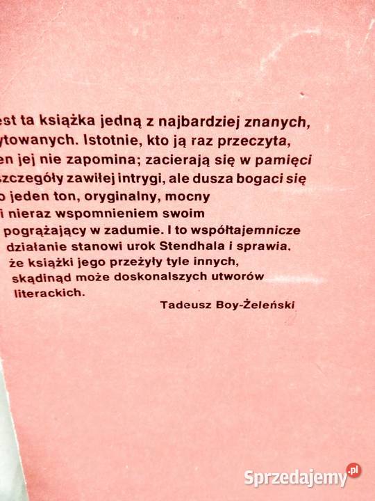 Pustynia Parmeńską Stendhal książki outlet Warszawa
