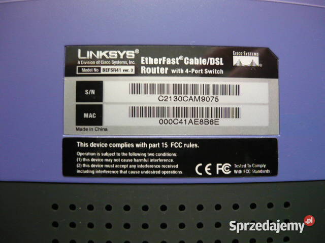 Router Linksys Internet i komunikacja Myszków sprzedam