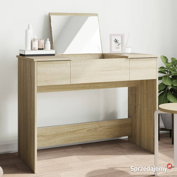 Toaletka z lustrem dąb sonoma 100x45x76 WM840697 Toaletki Warszawa sprzedam