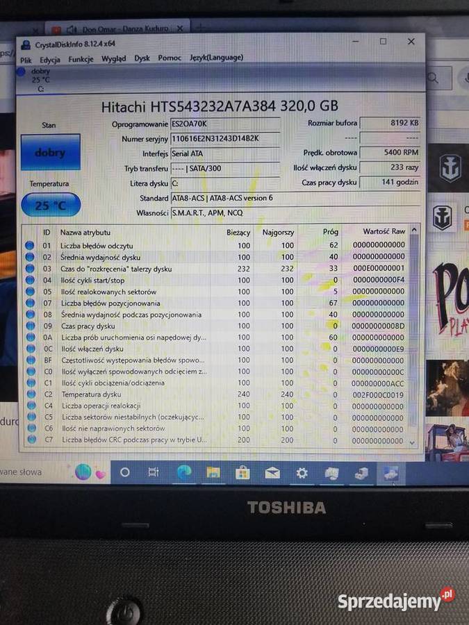 Laptop Toshiba Satellite C660 4 GB 320 GB Rymanów