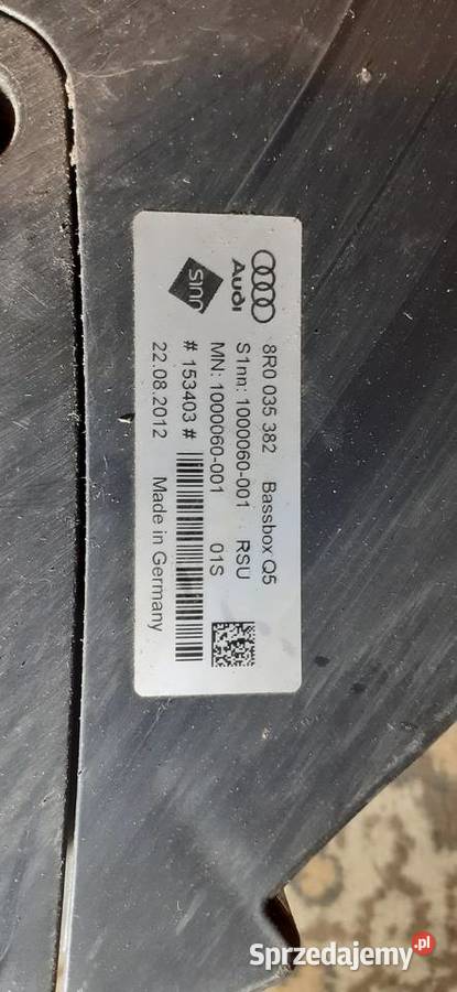 Glosnik basowy w koło zapasowe Audi Q5 lubelskie Lublin