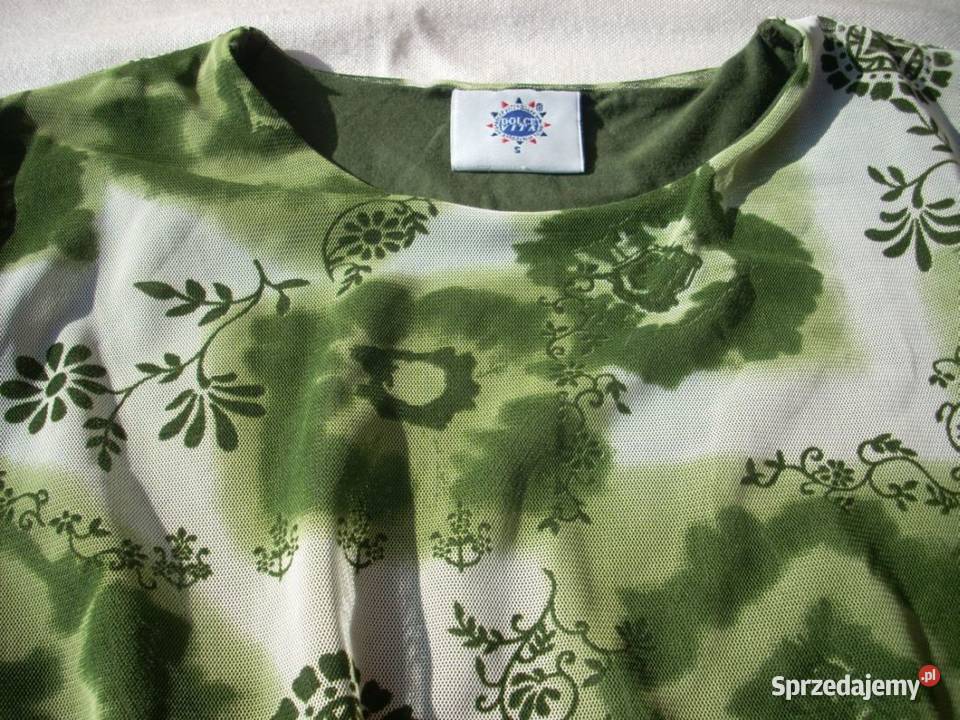 Siateczkowa Bluzka Zieleń Wzór 36 38 Nowy Sącz