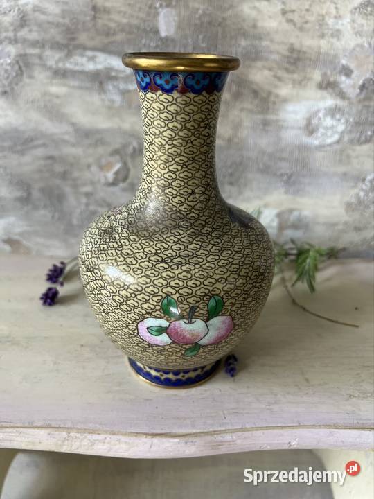 Wazon vintage chińska emalia śląskie Bytom