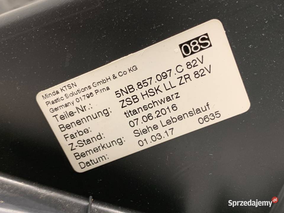 SCHOWEK PASAŻERA VW TIGUAN SUV 5NB857097C PÓŁKA Motoryzacja