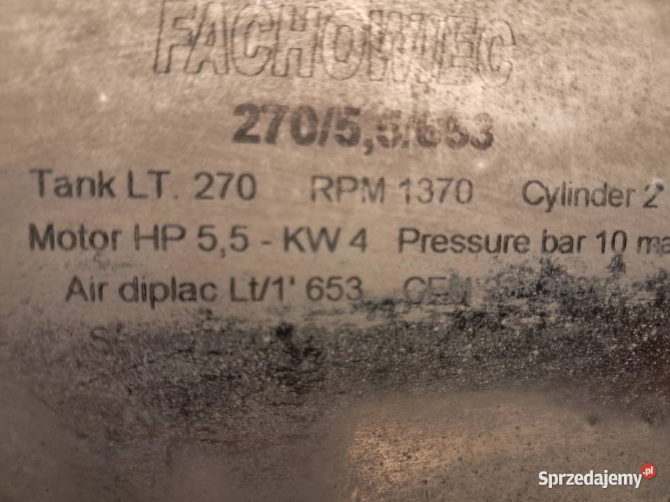 Kompresor tłokowy FACHOWIEC 270L 55 400V Gliwice