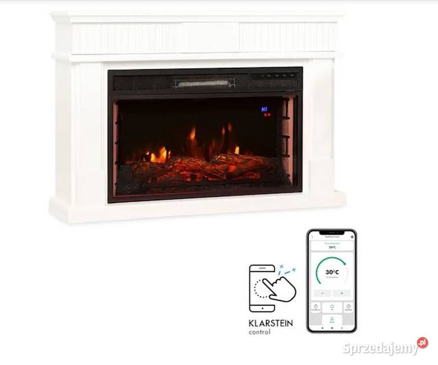Nowy duży kominek LED do 50m2 cudo smart WiFi 45 Wrocław sprzedam