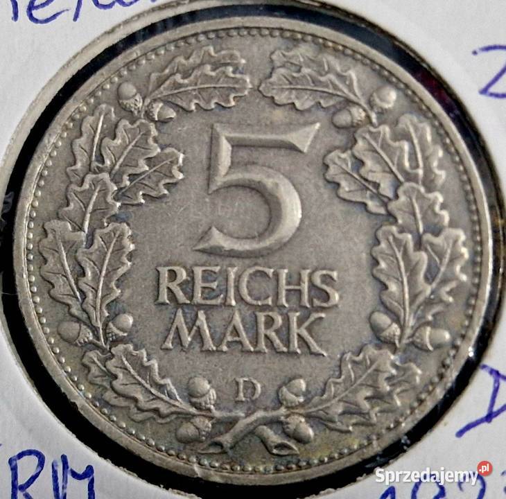 Monety Niemieckie Weimar mennicze Kolekcje Sosnowiec sprzedam