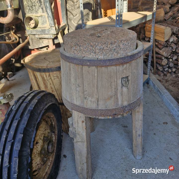 Autentyczny Ręczny Młyn Żarnowy Koniec XIX w Polanów