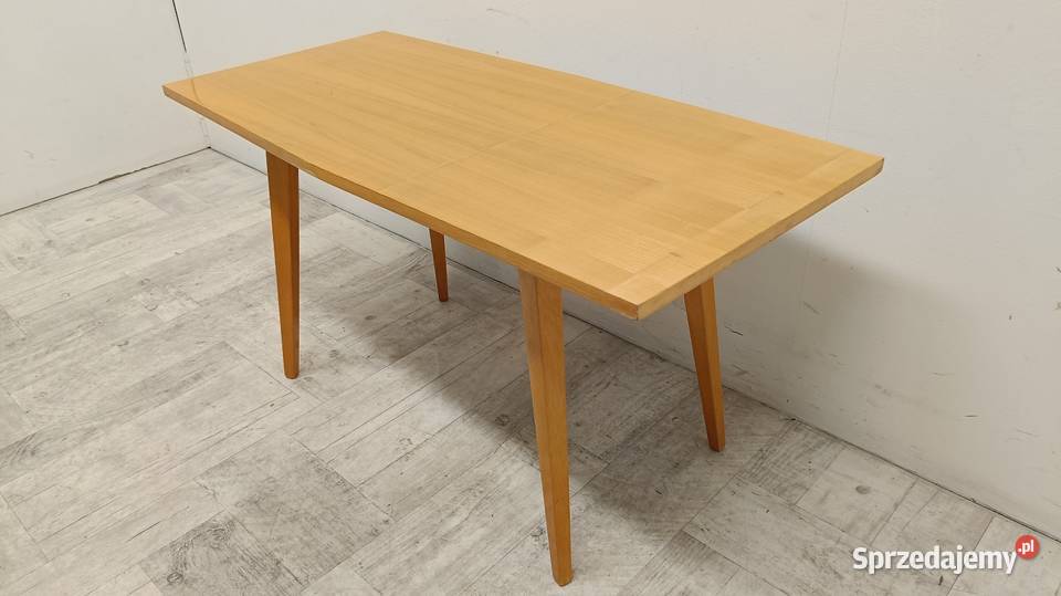 stolik ława PRL design vintage dąb połysk do Radomsko sprzedam