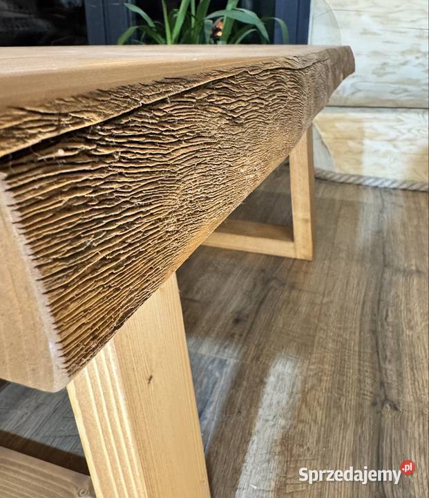 STOLIK Kawowy z Litego Świerku Gruby Naturalny Stoliki kawowe i ławy mazowieckie