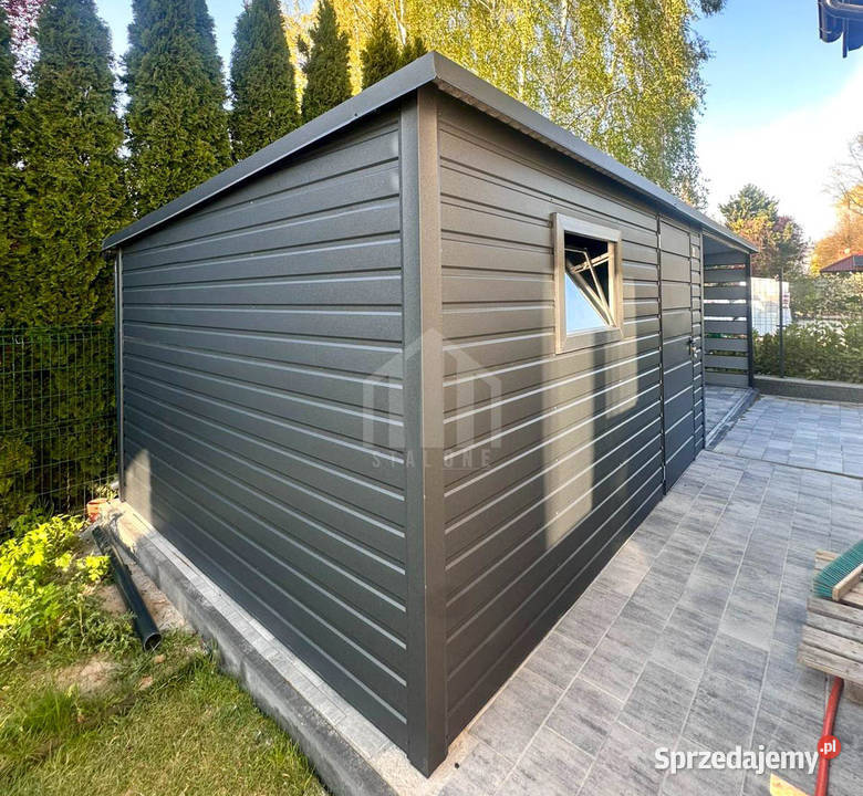 Schowek Domek ogorodowy 4x3 m wiata 6x3 m drzwi