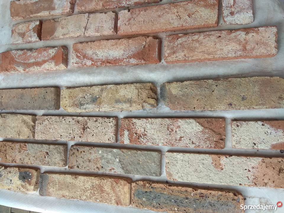 PŁYTKI ZE STAREJ CEGŁY CIĘTE NA 2 GR100 Ściany i elewacje małopolskie Trzebinia