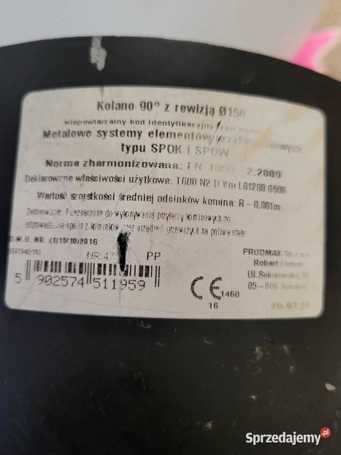 Kolanko rewizyjne 150mm Prodmax Żukowo