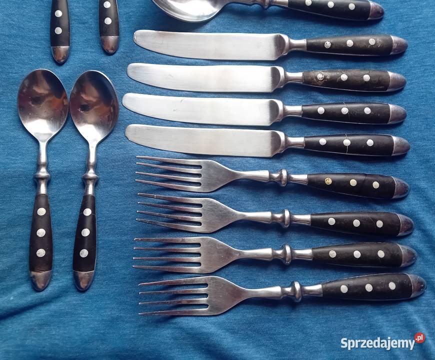 Zestaw sztućców z bakelitowymi obsadkami Niemcy Koźminek