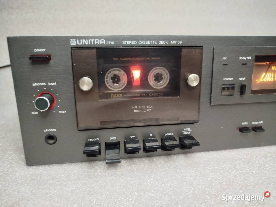 Magnetofon Kasetowy Stereo Deck M9109 Unitra ZRK Magnetofony