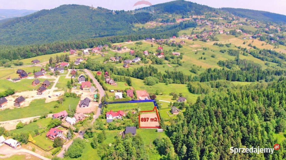 Widokowa działka budowlana w Beskidzie Żywieckim Sprzedaż Zawoja