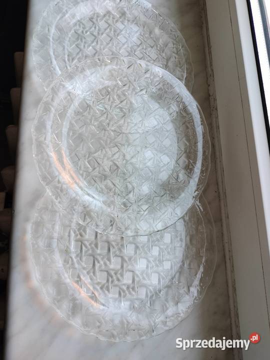 Zestaw 3 talerzy kratka plecionka PRL Porcelana i szkło Antyki, Sztuka, Kolekcje Choszczno sprzedam