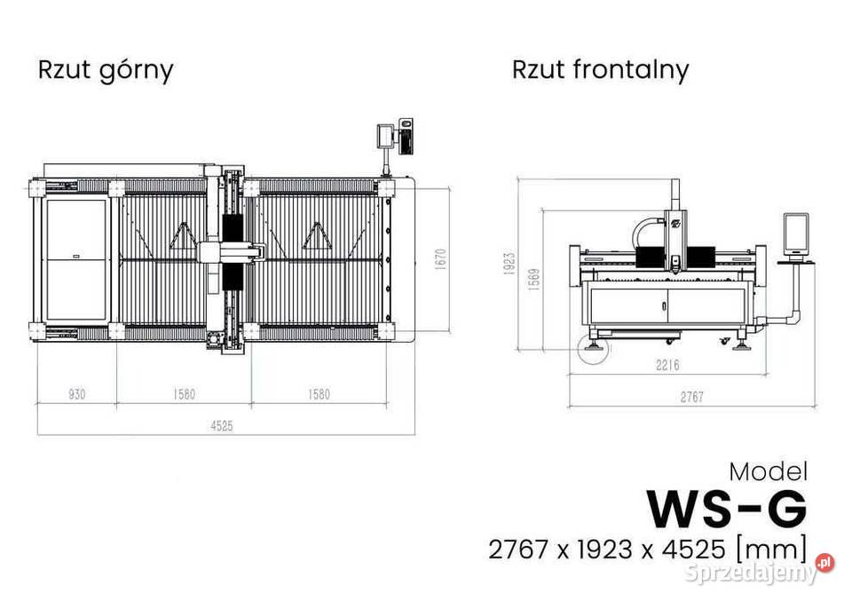 Laser Fibrowy do cięcia metalu CNC Ploter 2513G