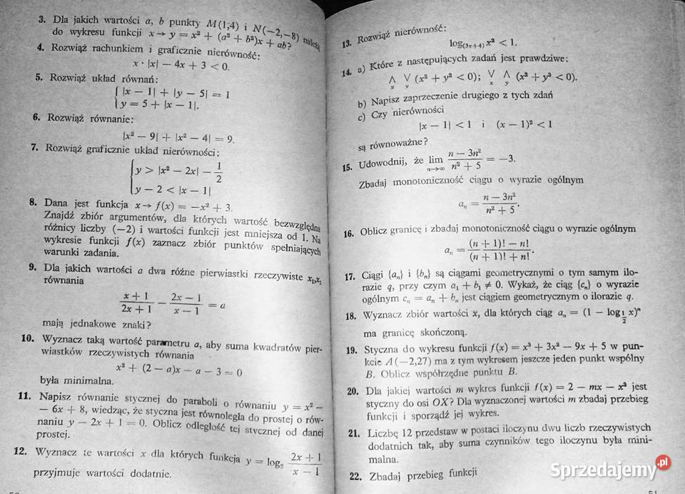 Zbiór pytań i zadań egzaminacyjnych z matematyki Chełm