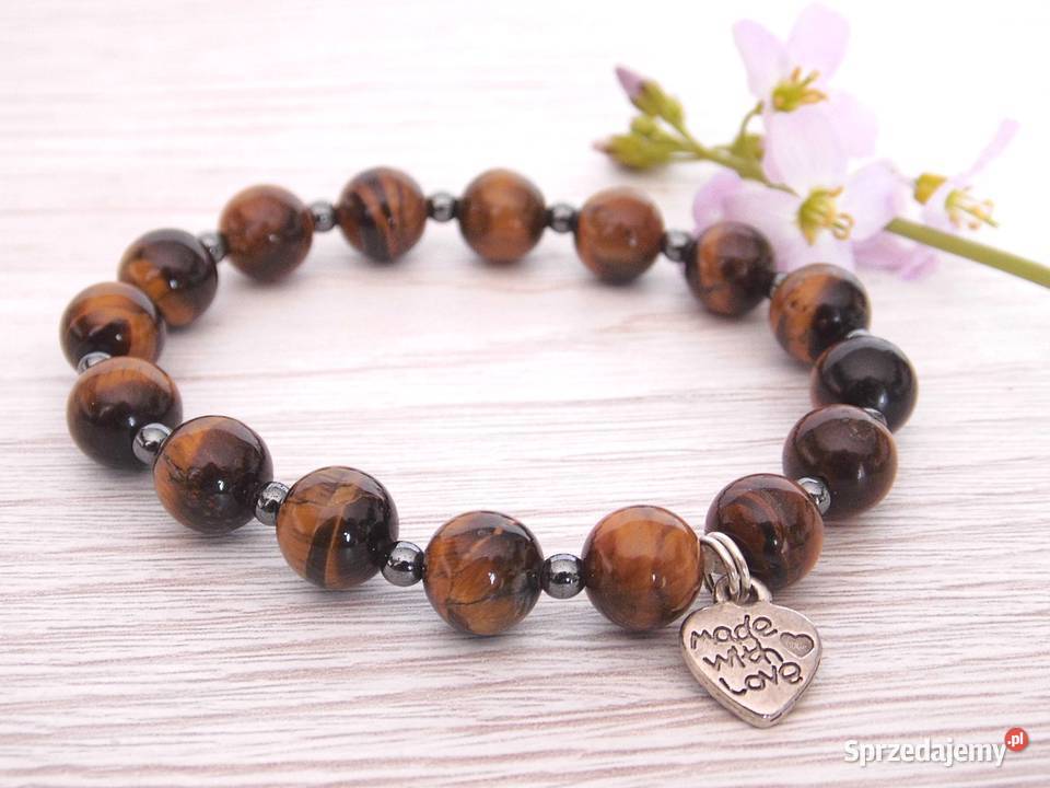 Bransoletki na gumce tygrysie oko hematyt