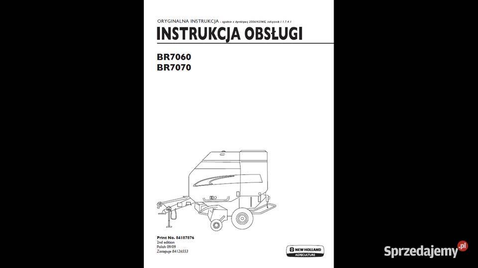 PRASA HOLLAND BR 7060 BR 7070 instrukcja obsługi Rok wydania 2009 Poradniki, albumy i reportaże pomorskie Gdańsk