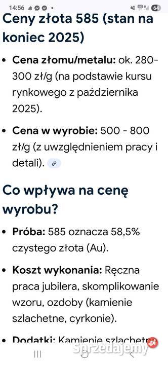 Łańcuchu unikat Złoty Słupsk