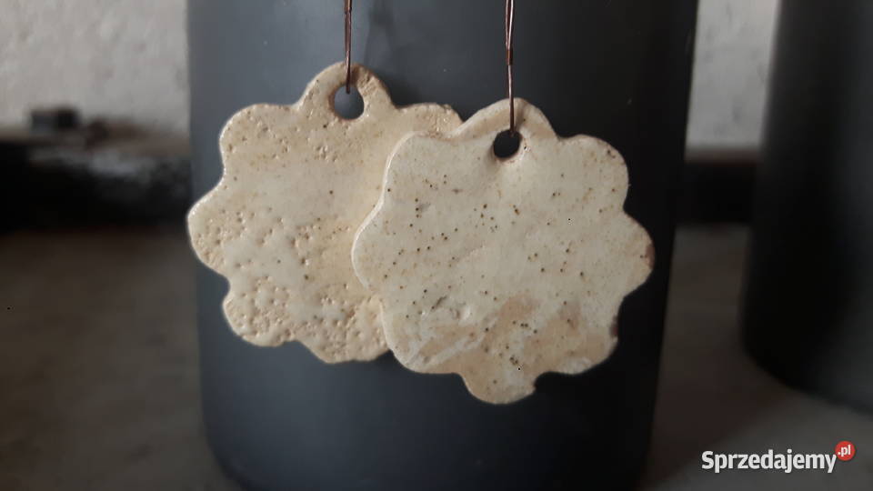 Kolczyki ceramiczne ręcznie wykonane Otwock