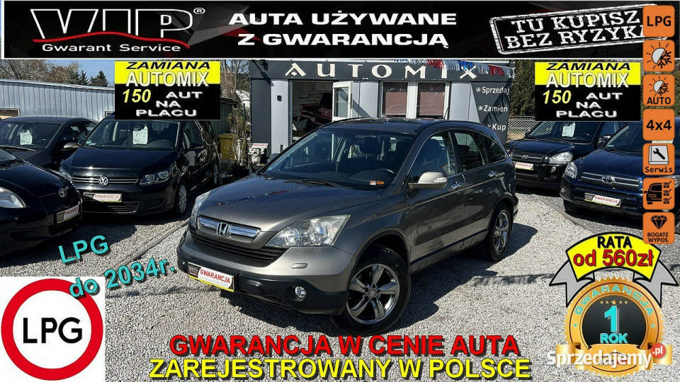 Honda CRV SPRZEDANY 4X4 20 LPG Super wyposażony Rok produkcji 2008 Świdnica