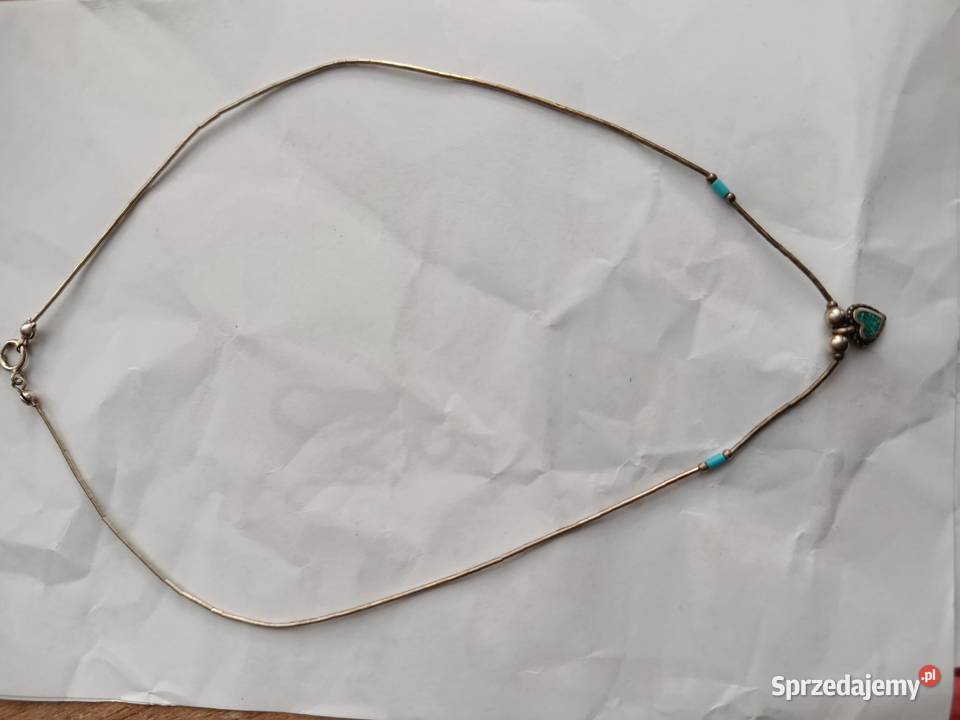 Delikatny naszyjnik srebrny 925 serce Nawajo zachodniopomorskie Choszczno sprzedam