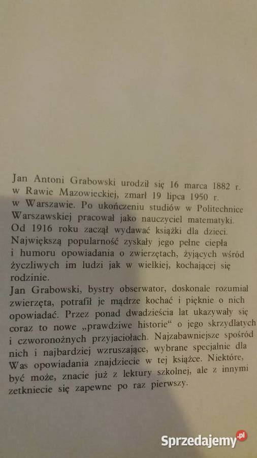 Opowiadania wybrane Jan Grabowski książki Nasza Antykwariat Warszawa