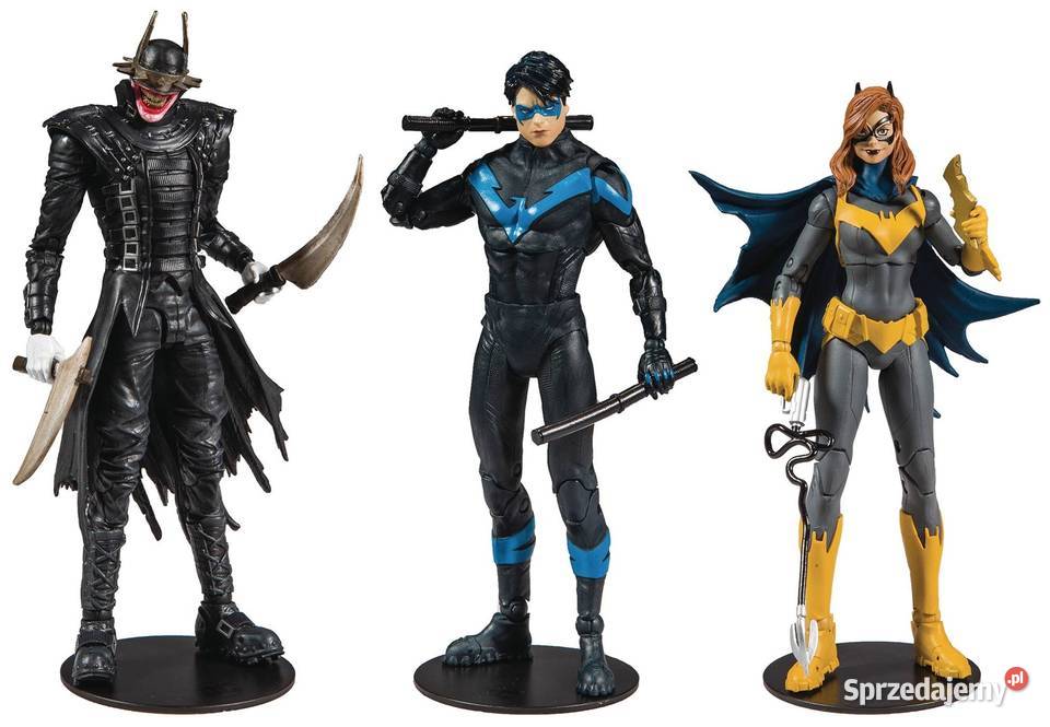 Zestaw 3 Figurki Batman Robin Batgirl DC