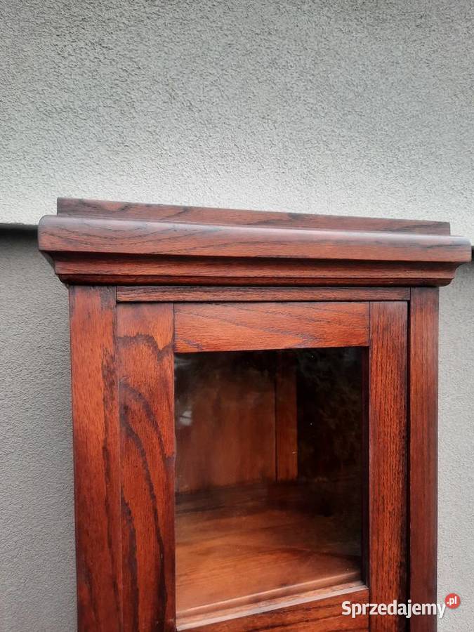 Stary słupek szafka biblioteka witryna dąb D027 pomorskie Tczew