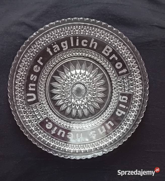 Patera do chleba Brockwitz z cytatem z modlitwy Koźminek