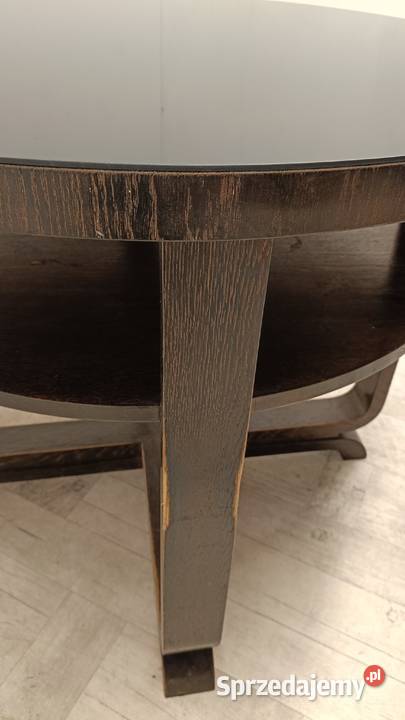 stolik kawowy art deco gabinetowy z krzesłami łódzkie Radomsko
