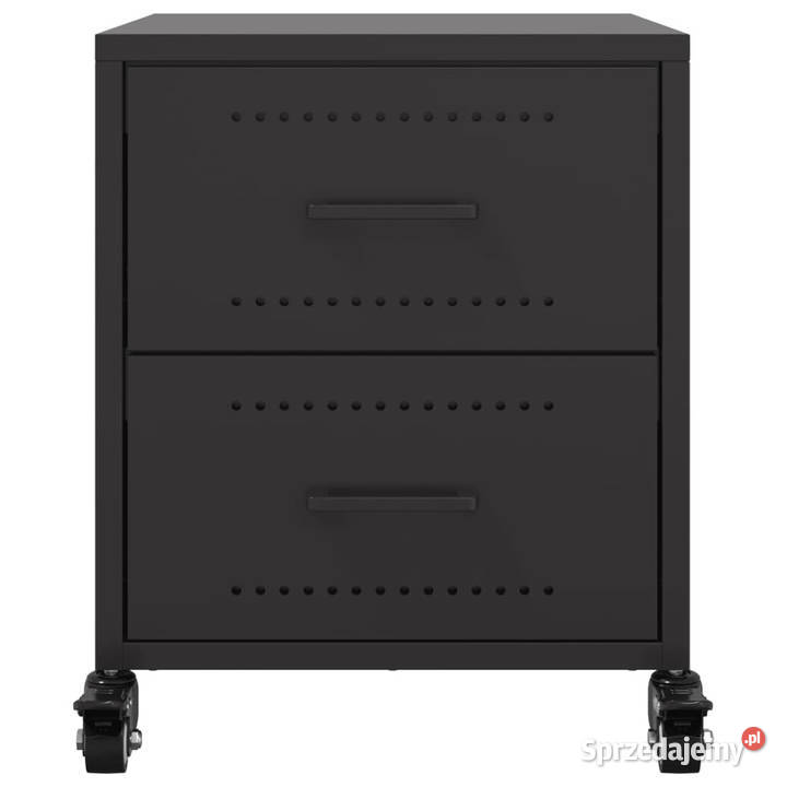 Szafka nocna czarna 36x39x435 stal WM846626 Warszawa