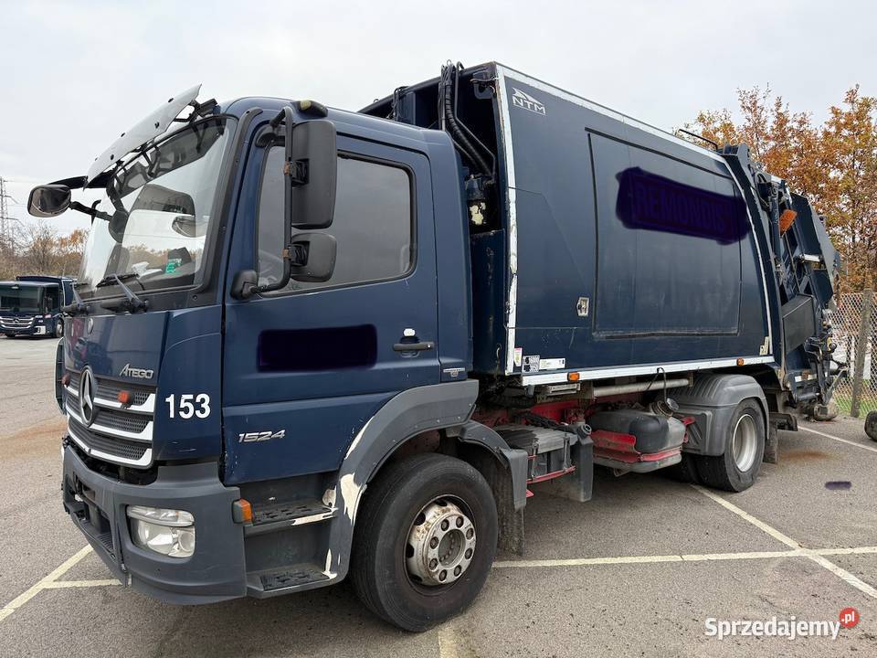 Mercedes Atego 1524 śmieciarka z wagą 14m3 NTM Nowiny