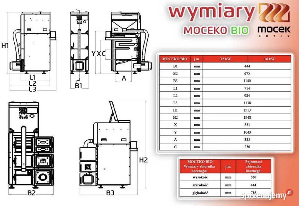 Kocioł na pellet 16kw Moceko bio Mocek kotły Zielona Góra