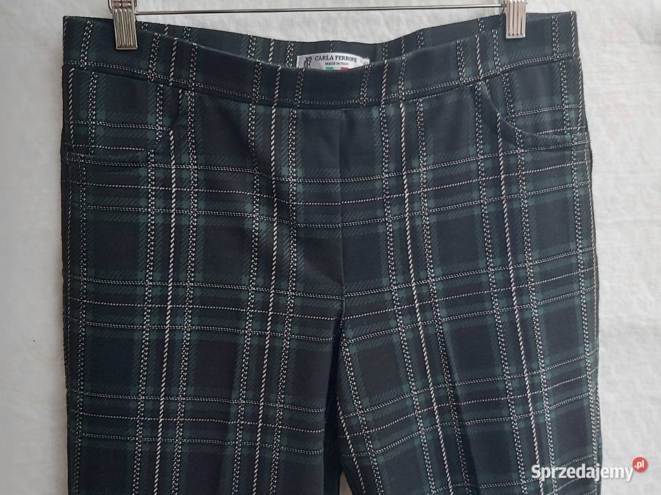 Spodnie w kratkę Carla Ferroni XL Lublin