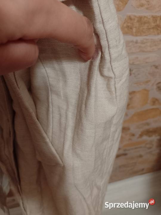 40L ZARA Lniana sukienka kamizelkowa z Madrytu Kraków
